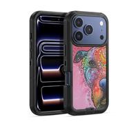 Head Case Designs sous Licence Officielle Dean Russo Courage, Hope & Love Chiens 3 Étui Antichoc Ultra-Blindé Compatible avec Apple iPhone 17 Pro