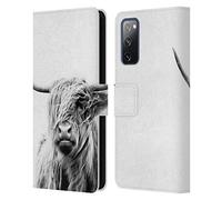 Head Case Designs sous Licence Officielle Dorit Fuhg Portrait d'une Vache de Région montagneuse Histoires de Voyage Coque en Cuir à Portefeuille Compatible avec Samsung Galaxy S20 FE / 5G