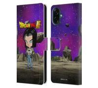 Head Case Designs sous Licence Officielle Dragon Ball Super Android 17 Personnages Étui Portefeuille en Cuir Compatible avec Samsung Galaxy A07