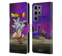 Head Case Designs sous Licence Officielle Dragon Ball Super Goku Ultra Instinct Personnages Étui Portefeuille en Cuir Compatible avec Samsung Galaxy S25 Ultra