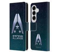 Head Case Designs sous Licence Officielle EA Bioware Mass Effect Logo de l'Alliance des systèmes Graphiques Étui Portefeuille en Cuir Compatible avec Samsung Galaxy S26