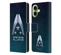 Head Case Designs sous Licence Officielle EA Bioware Mass Effect Logo de l'Alliance des systèmes Graphiques Étui Portefeuille en Cuir Compatible avec Apple iPhone 17