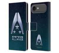 Head Case Designs sous Licence Officielle EA Bioware Mass Effect Logo de l'Alliance des systèmes Graphiques Étui Portefeuille en Cuir Compatible avec Apple iPhone 17 Air