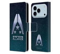 Head Case Designs sous Licence Officielle EA Bioware Mass Effect Logo de l'Alliance des systèmes Graphiques Étui Portefeuille en Cuir Compatible avec Apple iPhone 17 Pro