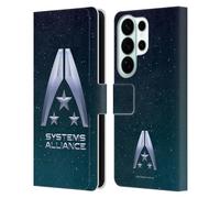 Head Case Designs sous Licence Officielle EA Bioware Mass Effect Logo de l'Alliance des systèmes Graphiques Étui Portefeuille en Cuir Compatible avec Samsung Galaxy S26 Ultra
