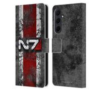 Head Case Designs sous Licence Officielle EA Bioware Mass Effect Logo N7 en détresse Graphiques Étui Portefeuille en Cuir Compatible avec Samsung Galaxy A35 5G