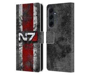 Head Case Designs sous Licence Officielle EA Bioware Mass Effect Logo N7 en détresse Graphiques Étui Portefeuille en Cuir Compatible avec Samsung Galaxy A35 5G