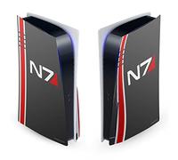 Head Case Designs sous Licence Officielle EA Bioware Mass Effect Logo N7 Graphiques Vinyle Plaque Frontale Autocollant De Jeu Peau Compatible avec Sony PlayStation 5 PS5 Disc Edition Console