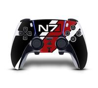 Head Case Designs sous Licence Officielle EA Bioware Mass Effect Logo N7 Rayures Graphiques Vinyle Autocollant De Jeu Peau Autocollant Compatible avec Sony PlayStation 5 PS5 DualSense Edge Controller
