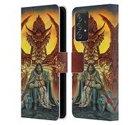 Head Case Designs sous Licence Officielle Ed Beard Jr Chevalier Templier Amitié de Dragon Étui Portefeuille en Cuir Compatible avec Samsung Galaxy A53 5G (2022)