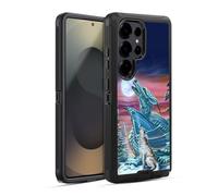Head Case Designs sous Licence Officielle Ed Beard Jr Lune De Loup De Chanson De Lune Dragons Étui Antichoc Ultra-Blindé Compatible avec Samsung Galaxy S25 Ultra