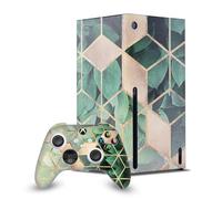 Head Case Designs Sous Licence Officielle Elisabeth Fredriksson Feuilles et cubes Mix Art Enveloppement De Console De Jeu Et Skins Pour Manette De Jeu Ensemble compatible avec Xbox Series X