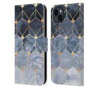 Head Case Designs sous Licence Officielle Elisabeth Fredriksson Hexagones Et Diamants Paillettes Étui Portefeuille en Cuir Compatible avec Apple iPhone 15 Plus