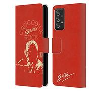 Head Case Designs sous Licence Officielle Elton John Crocodile Rock Seul Oeuvre d'art Étui Portefeuille en Cuir Compatible avec Galaxy A52 / A52s / 5G (2021)