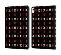 Head Case Designs sous Licence Officielle Emoji® Rose Et Crânes Collection Sauvage Étui Portefeuille en Cuir Compatible avec Apple iPad Air 13 2024/2025