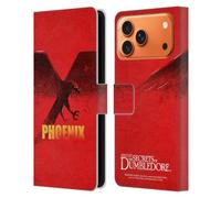 Head Case Designs sous Licence Officielle Fantastic Beasts: Secrets of Dumbledore Phoenix Badges Graphiques Étui Portefeuille en Cuir Compatible avec Apple iPhone 17 Pro Max