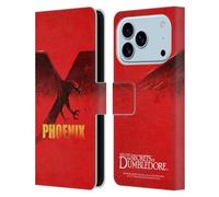 Head Case Designs sous Licence Officielle Fantastic Beasts: Secrets of Dumbledore Phoenix Badges Graphiques Étui Portefeuille en Cuir Compatible avec Apple iPhone 17 Pro