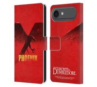 Head Case Designs sous Licence Officielle Fantastic Beasts: Secrets of Dumbledore Phoenix Badges Graphiques Étui Portefeuille en Cuir Compatible avec Apple iPhone 17 Air