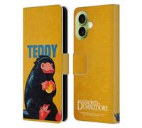 Head Case Designs sous Licence Officielle Fantastic Beasts: Secrets of Dumbledore Teddy Badges Graphiques Étui Portefeuille en Cuir Compatible avec Apple iPhone 17