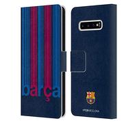 Head Case Designs sous Licence Officielle FC Barcelona Barca CAMPIONS Étui Portefeuille en Cuir Compatible avec Samsung Galaxy S10+ / S10 Plus
