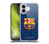 Head Case Designs sous Licence Officielle FC Barcelona Barca Modèles De Crête Coque en Gel [Protection de Qualité Militaire] Compatible avec Apple iPhone 16 Et Compatible avec MagSafe