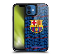 Head Case Designs Sous Licence Officielle FC Barcelona Barca Modèles De Crête Coque en gel renforcée [Protection de Qualité Militaire] Compatible avec Apple iPhone 12 / iPhone 12 Pro