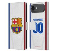 Head Case Designs sous Licence Officielle FC Barcelona Coutume Personnalisé Away Kit 2023/24 Étui Portefeuille en Cuir Compatible avec Apple iPhone 17 Air