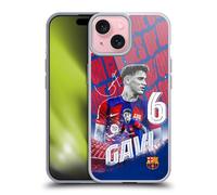 Head Case Designs sous Licence Officielle FC Barcelona GAVI 2023/24 Première ÉQuipe Coque en Gel Doux Compatible avec Apple iPhone 15