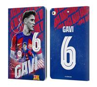 Head Case Designs sous Licence Officielle FC Barcelona GAVI 2023/24 Première Équipe Étui Portefeuille en Cuir Compatible avec Apple iPad 9.7 2017 / iPad 9.7 2018