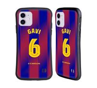 Head Case Designs sous Licence Officielle FC Barcelona GAVI 2025/26 Joueurs Home Kit Coque Hybride Compatible avec Apple iPhone 11