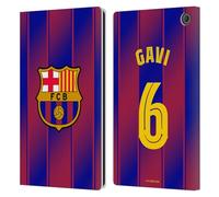 Head Case Designs sous Licence Officielle FC Barcelona GAVI 2025/26 Joueurs Home Kit Étui Portefeuille en Cuir Compatible avec Amazon Fire Max 11 2023