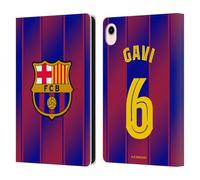 Head Case Designs sous Licence Officielle FC Barcelona GAVI 2025/26 Joueurs Home Kit Étui Portefeuille en Cuir Compatible avec Apple iPad Mini (2021/2024)