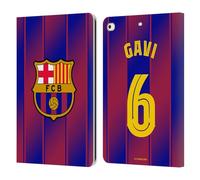 Head Case Designs sous Licence Officielle FC Barcelona GAVI 2025/26 Joueurs Home Kit Étui Portefeuille en Cuir Compatible avec Apple iPad 9.7 2017 / iPad 9.7 2018
