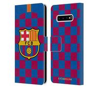 Head Case Designs sous Licence Officielle FC Barcelona Home 2019/20 Crête Kit Étui Portefeuille en Cuir Compatible avec Samsung Galaxy S10+ / S10 Plus