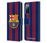 Head Case Designs sous Licence Officielle FC Barcelona Home 2020/21 Crête Kit Étui Portefeuille en Cuir Compatible avec Samsung Galaxy S20 FE / 5G