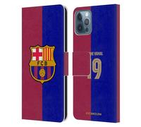 Head Case Designs sous Licence Officielle FC Barcelona Lamine Yamal 2024/25 Joueurs Home Kit Étui Portefeuille en Cuir Compatible avec Apple iPhone 12 / iPhone 12 Pro