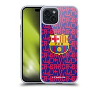 Head Case Designs sous Licence Officielle FC Barcelona Motif Graphiques Coque en Gel [Protection de Qualité Militaire] Compatible avec Apple iPhone 15 Plus