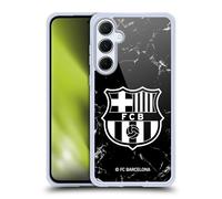 Head Case Designs sous Licence Officielle FC Barcelona Noir Marble Modèles De Crête Coque en Gel Doux Compatible avec Samsung Galaxy A55 5G