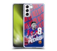 Head Case Designs sous Licence Officielle FC Barcelona Pedri 2023/24 Première Équipe Coque en Gel [Protection de Qualité Militaire] Compatible avec Samsung Galaxy S21+ 5G Et Compatible avec MagSafe