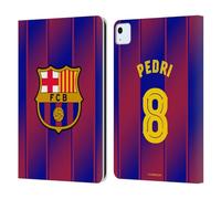 Head Case Designs sous Licence Officielle FC Barcelona Pedri 2025/26 Joueurs Home Kit Étui Portefeuille en Cuir Compatible avec Apple iPad Air 11 2020/2022/2024/2025