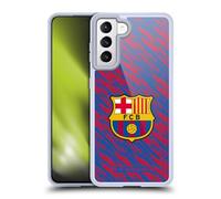 Head Case Designs sous Licence Officielle FC Barcelona Problème Modèles De Crête Coque en Gel [Protection de Qualité Militaire] Compatible avec Samsung Galaxy S21 5G Et Compatible avec MagSafe