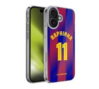 Head Case Designs sous Licence Officielle FC Barcelona Raphinha 2025/26 Joueurs Home Kit Coque en Gel [Protection de Qualité Militaire] Compatible avec Apple iPhone 17
