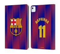 Head Case Designs sous Licence Officielle FC Barcelona Raphinha 2025/26 Joueurs Home Kit Étui Portefeuille en Cuir Compatible avec Apple iPad Air 11 2020/2022/2024/2025