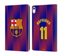 Head Case Designs sous Licence Officielle FC Barcelona Raphinha 2025/26 Joueurs Home Kit Étui Portefeuille en Cuir Compatible avec Apple iPad 10.9 2022/2025