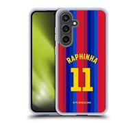 Head Case Designs sous Licence Officielle FC Barcelona Raphinha 2026/27 Kit Domicile Joueurs Coque en Gel [Qualité Militaire] Compatible avec Samsung Galaxy S24 FE Et Compatible avec MagSafe