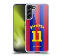 Head Case Designs sous Licence Officielle FC Barcelona Raphinha 2026/27 Kit Domicile Joueurs Coque en Gel [Qualité Militaire] Compatible avec Samsung Galaxy S22+ 5G Et Compatible avec MagSafe