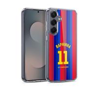 Head Case Designs sous Licence Officielle FC Barcelona Raphinha 2026/27 Kit Domicile Joueurs Coque en Gel [Qualité Militaire] Compatible avec Samsung Galaxy S25 Et Compatible avec MagSafe