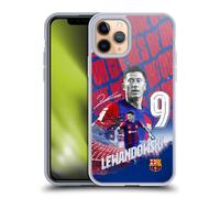 Head Case Designs sous Licence Officielle FC Barcelona Robert Lewandowski 2023/24 Première Équipe Coque en Gel Doux Compatible avec Apple iPhone 11 Pro
