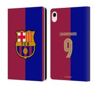 Head Case Designs sous Licence Officielle FC Barcelona Robert Lewandowski 2024/25 Joueurs Home Kit Coque en Cuir à Portefeuille Compatible avec Apple iPad Mini (2021/2024)