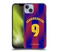 Head Case Designs sous Licence Officielle FC Barcelona Robert?Lewandowski 2025/26 Joueurs Home Kit Coque Dure pour l'arrière Compatible avec Apple iPhone 14 Plus